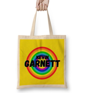 Kevin Garnett - Basketball gifts vintage Retro Rainbow Quotes For BOYS AND Dad Bez Çanta Uzun Saplı