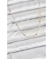 CM 14K Gold Renk Minik Top Zincirli Kadın Kolye TJ-BKO10920