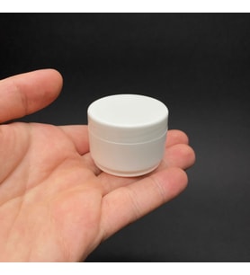 10 Ml Beyaz Plastik Kavanoz , 10 Cc Kapaklı Krem Kavanozu x  6 Adet
