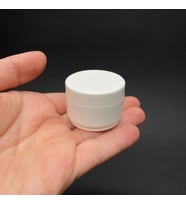 10 Ml Beyaz Plastik Kavanoz , 10 Cc Kapaklı Krem Kavanozu x  6 Adet