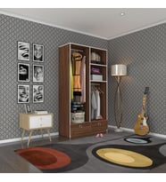 Kenzlife giysi dolabı 2 bölmeli 2 çekmeceli bedri 182*100*42 cvz dolap kapaksız