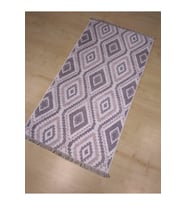 EVALİFE 8212 GRİ BEJ INCE MAKİNEDE YIKANABİLİR HALI 80X150 CM