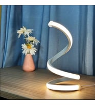 LED Spiral Masa Lambası Modern Stil, Üç Renkli Ayarlanabilir USB Güç Düğmesi Anahtarı, Yatak Odası Başucu Çalışma Dekoratif Masa Lambası