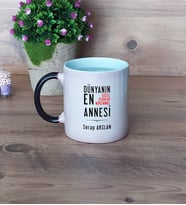 Anneler Günü Hediyesi Kupa Bardak Sihirli Fotoğraflı Anneye Doğum Günü Hediyesi