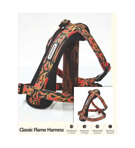 5002-H2M Neoprene Alevli Desenli Koşum Tasma 2 cm. 32 Kg.