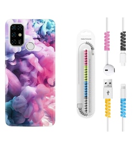 Casper E30 F20 X20 Kılıf Kablo Koruma Spiral Silikon Pink Cloud 1305