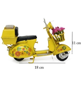 Dekoratif Metal Scooter Sepetli