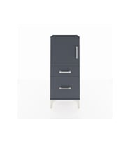 Arges Komodin 2 Raflı 2 Çekmeceli Tek Kapaklı 44x30x106 Antrasit-Antrasit