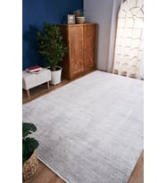 Gri Halı Salon Halısı Modern Soyut Desenli Akrilik Bambu Karışımlı Yumuşak Doku İskandinav Kod RENK-E-K12-1