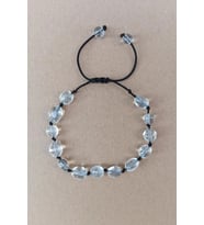 Doğal Kristal Kuvars Bileklik Makrome Ayarlı 453-3