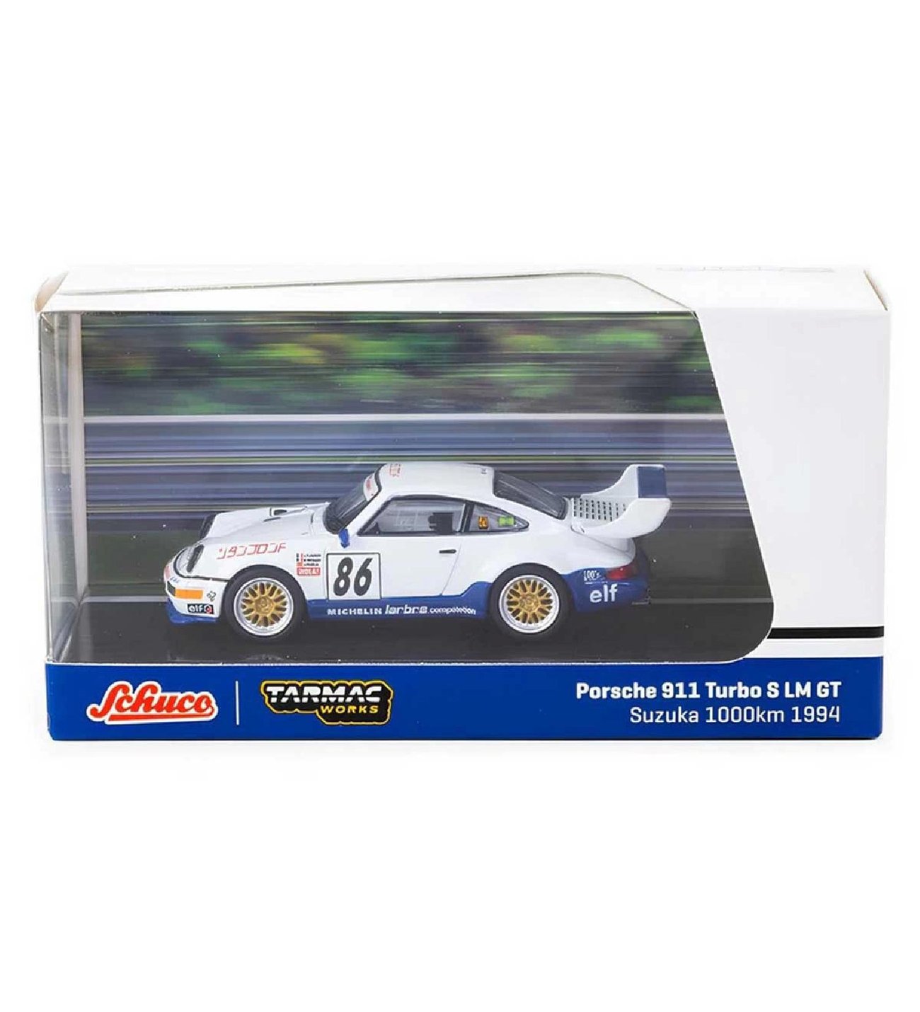 1:64 Diecast Porsche 911 TurboS LM GT 1000km 1994 Suzuka Tarmac