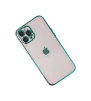 Newface iPhone 12 Pro Max Kılıf Razer Lensli Silikon - Yeşil