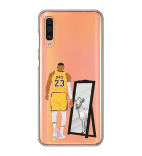 Samsung Galaxy A70 Uyumlu Lebron James Goat Tasarımlı Şeffaf Telefon Kılıfı