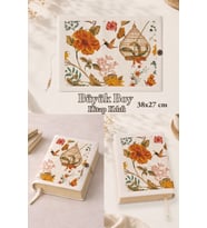 Birdcage Garden 38x27 cm Büyük Boy Kitap Kılıfı Rahle Boy Kur'an Uyumlu