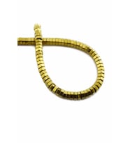 Hematit Doğal Taş Parlak Gold Altıgen Kesim 6x2mm Dizi [AA]