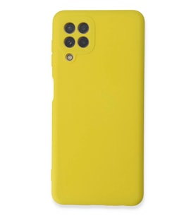 Durukar® Samsung Galaxy A22 Kılıf Nano içi Kadife Silikon - Sarı