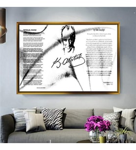 Altın Çerçeveli dekoratif tablo a767 (Gold)