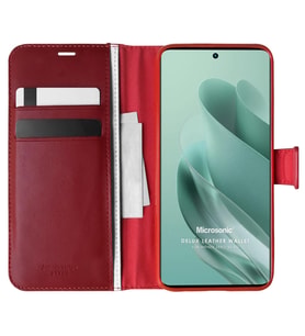 Microsonic Infinix Zero 30 4G Kılıf Delux Leather Wallet Kırmızı (Kırmızı)