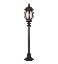 AVONNI BSU-68063-BSY-M2-B Siyah Boyalı Dış Mekan Aydınlatma E27 Aluminyum Döküm Dip Polikarbon Cam 20cm