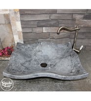 Sipahi Marble Kaplanpostu Dalgalı Yaprak Model Mermer Lavabo