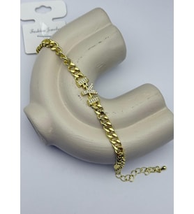 Vip Gold Queen Y Harf Taşlı Bileklik - 26vipb24