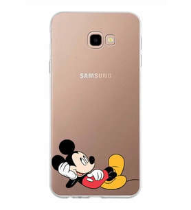 Samsung Galaxy J4 Plus Kapak Mickey Mouse Tasarımlı Şeffaf Silikon Kılıf