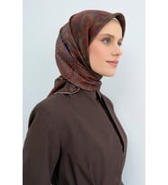 Armine Saf İpek Sura Eşarp-2026 İlkbahar-Yaz- 954000D (Bordo)