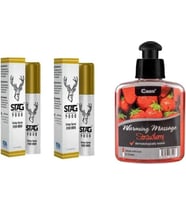 Süper Çilek Aromalı Kayganlaştırıcı Masaj Yağı Erkeklere Özel Sprey 2 Adet