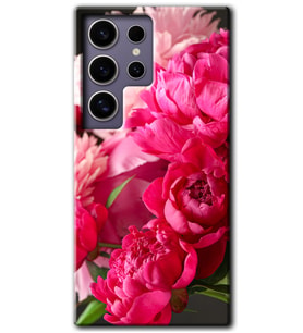 Galaxy S24 Ultra Kılıf HD Desen Baskılı Kılıf - Kırmızı Beyaz Gül