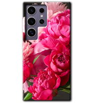 Galaxy S24 Ultra Kılıf HD Desen Baskılı Kılıf - Kırmızı Beyaz Gül