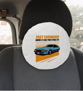 BK Gift Fast Forward Tasarımlı Yuvarlak Araç Koltuk Yastığı-1
