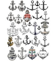 Deniz Çapası Sticker Set 25 Parça Telefon, Tablet, Defter, Laptop Sticker