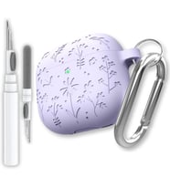 Lexroo AirPods 4. Nesil ve AirPods 5. Nesil Uyumlu Çiçek İşlemeli Premium Silikon Kulaklık Kılıfı