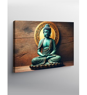 Kanvas Tablo Budha Ve Altın Çember