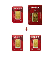 Nadir Gold 24 Ayar 8 Gram Külçe Altın (1 Adet 5 Gram Külçe Altın + 3 Adet 1 Gram Külçe Altın )
