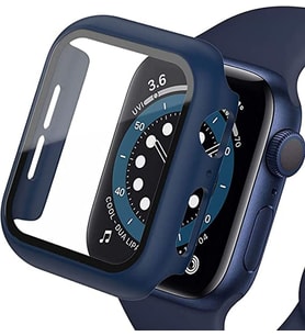 Lexroo Aple Watch 49 mm Lacivert Ekran Koruyucu ve Kılıf Bir Arada Tam Koruma Lacivert Saat Kılıfı