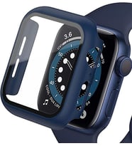 Lexroo Aple Watch 49 mm Lacivert Ekran Koruyucu ve Kılıf Bir Arada Tam Koruma Lacivert Saat Kılıfı