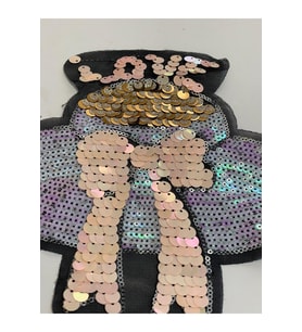 20X22 CM PUL PAYETLİ ŞAPKA  APLİKE YAMA ARMA AKSESUAR