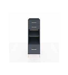 Kronos Dolap 2 Raflı 3 Çekmeceli 44x59x134 Antrasit-Antrasit