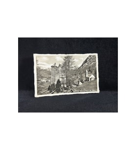 1938 yılında postadan geçmiş İsviçre Kartpostal Turm Spaniola Sta. Maria b. Pontresina