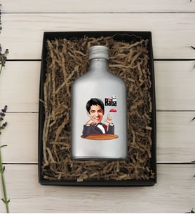 BK Gift Hediye Kutulu Kişiye Özel The Baba Karikatürlü Gümüş Tasarım Cam Şişede 200 ml Kolonya-4, Babaya Hediye, Babalar Günü Hediyeleri, Hediyelik Baskılı Kolonya