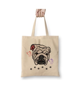Funny Dog Lover Gift For Women Men Beyaz Bez Çanta Uzun Saplı Alışveriş Çantası Plaj Çantası