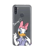 Samsung Galaxy M21 Uyumlu Ördek Desenli Şeffaf Telefon Kılıfı