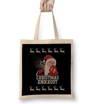 Christmas Knock Out Santa Knit Pattern Bez Çanta Uzun Saplı