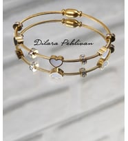 Panodra Model Gold Çelik Sedef Taşlı Bileklik