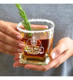 Kişiye Özel Premium İsimli Elegan Viski Bardağı