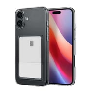 iPhone 16 Plus Kılıf Kart Şeffaf Silikon - Şeffaf