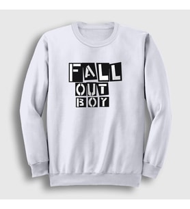 Presmono Unisex Beyaz Boxes Fall Out Boy Sweatshirt 62097tt (Beyaz)