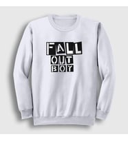 Presmono Unisex Beyaz Boxes Fall Out Boy Sweatshirt 62097tt (Beyaz)