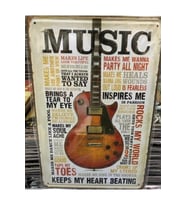 cosy home gift Retro Eskitme Gitar Müzik Plaka Model Metal Kabartılmış Ev Ofis Dekor Masa Süsü